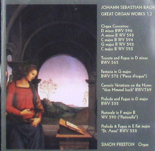 cd-диск Johann Sebastian Bach / Great Organ Works 1,2 (2×CD)