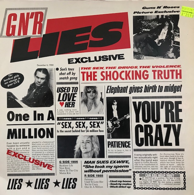 виниловая пластинка G N’ R Lies